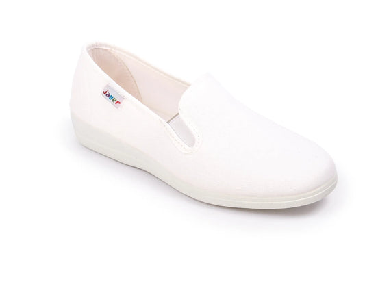 White Javer Shoes with High Sole