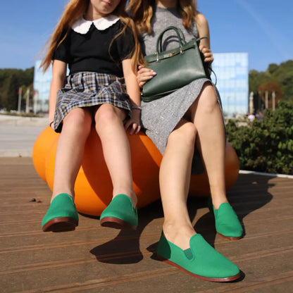 Green casual summer shoes by Javer, everyday Spanish comfort shoes 