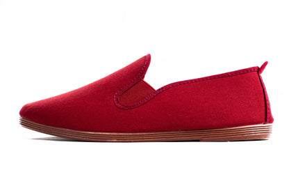 Javer Red slip-on shoe on a white background