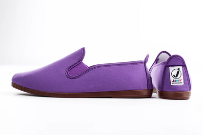 Javer Purple slip-on shoe with a visible brand logo on a white background