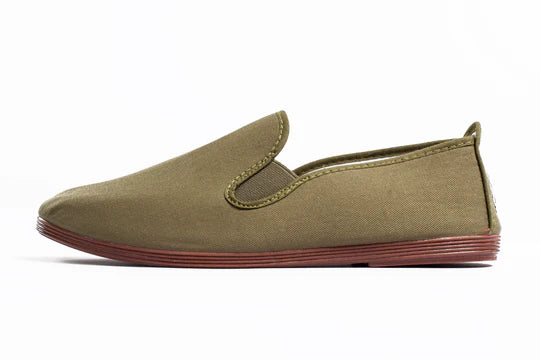 Javer Green slip-on shoe on a white background