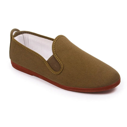 Khaki casual canvas shoes by Javer, neutral Spanish summer shoes 