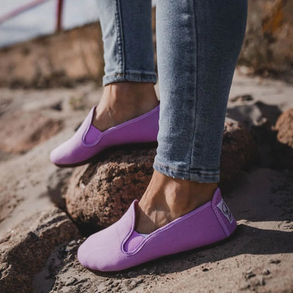 Lilac canvas summer shoes by Javer, breathable Spanish casual shoes 