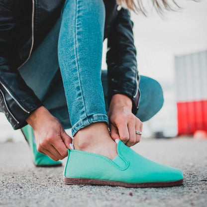 Mint green summer shoes by Javer, lightweight Spanish casual footwear 