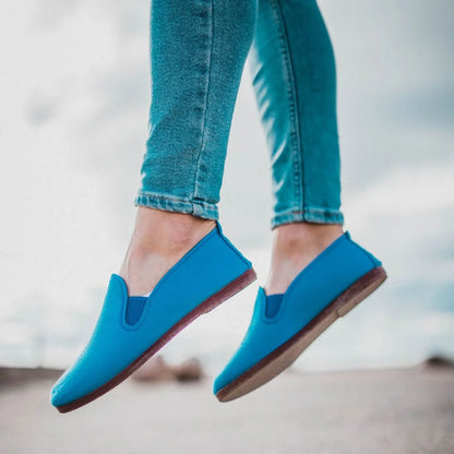 Royal blue summer shoes by Javer, breathable Spanish casual shoes 