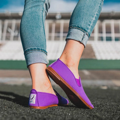 Violet casual summer shoes by Javer, breathable Spanish summer footwear 