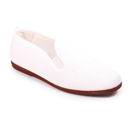 White minimalist summer shoes by Javer, lightweight Spanish footwear 