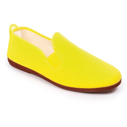 Yellow bright summer shoes by Javer, lightweight Spanish summer footwear 